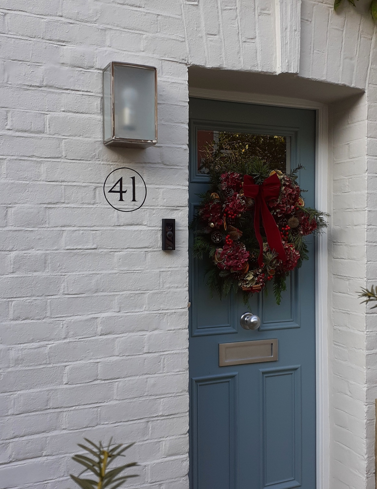 Hand painted property numbers on Kensington residence