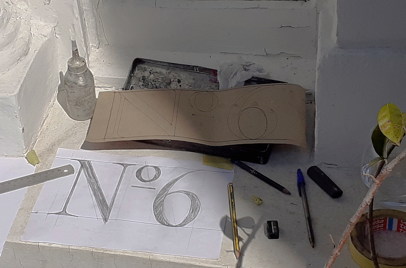 Bespoke residential exterior numbering on South London property
