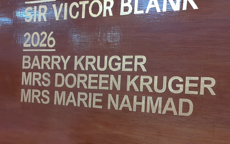 gilded honour board lettering detail