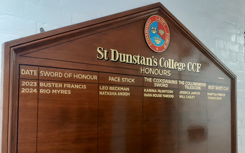 gold leaf honour board lettering London