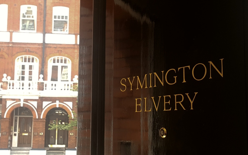 gold leaf property name on entrance door Mayfair London