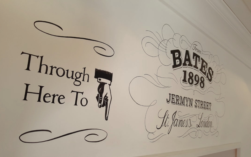 hand painted wall branding office interior London