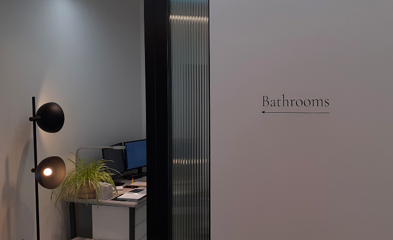 hand painted interior wayfinding signwriting London